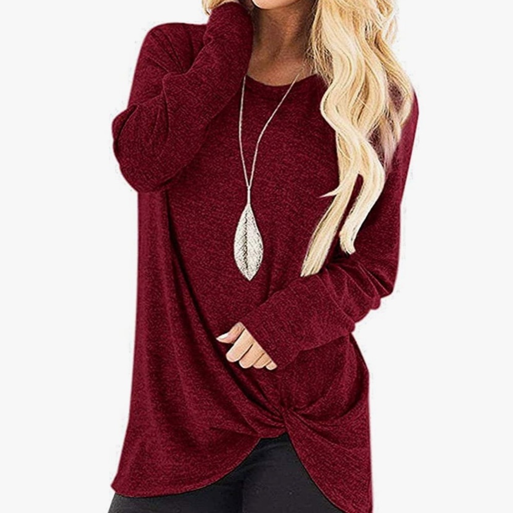 Sieanear | Twist Front Tunic Top